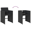 vidaXL 11 Piece Patio Dining Set in Black