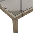 vidaXL 7 Piece Powder-Coated Steel Garden Dining Set in Gray