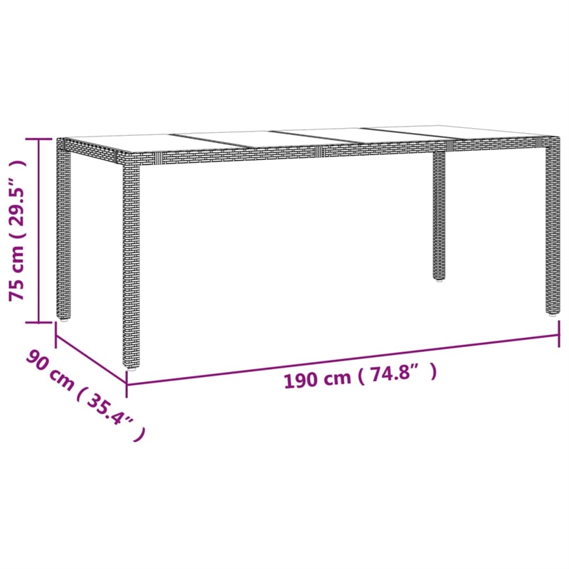 vidaXL 7 Piece Steel Garden Dining Set in Black