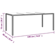 vidaXL 7 Piece Steel Garden Dining Set in Black