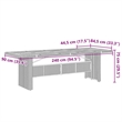 vidaXL 11 Piece Poly Rattan Garden Dining Set in Black/Cream White