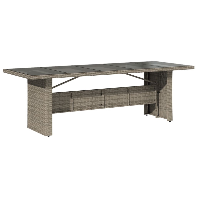 vidaXL 11 Piece Rattan Garden Dining Set in Black/Dark Gray