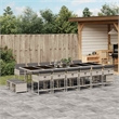 vidaXL 17 Piece Steel Garden Dining Set in Anthracite
