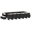vidaXL Garden Dining Set in Black/Cream White