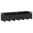 vidaXL Garden Dining Set in Black/Cream White