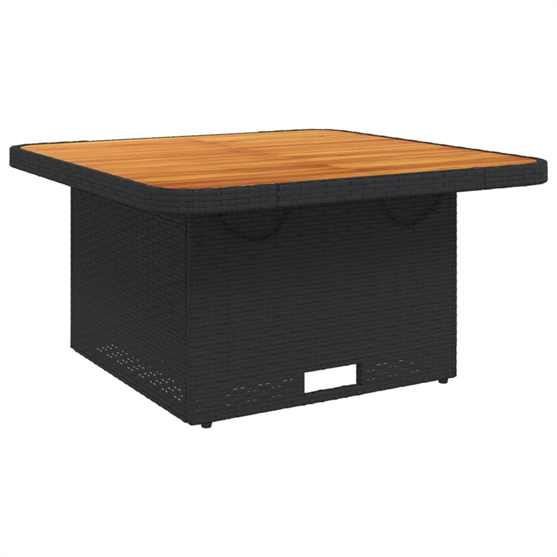 vidaXL 5 Piece Poly Rattan Garden Dining Set in Black and Brown