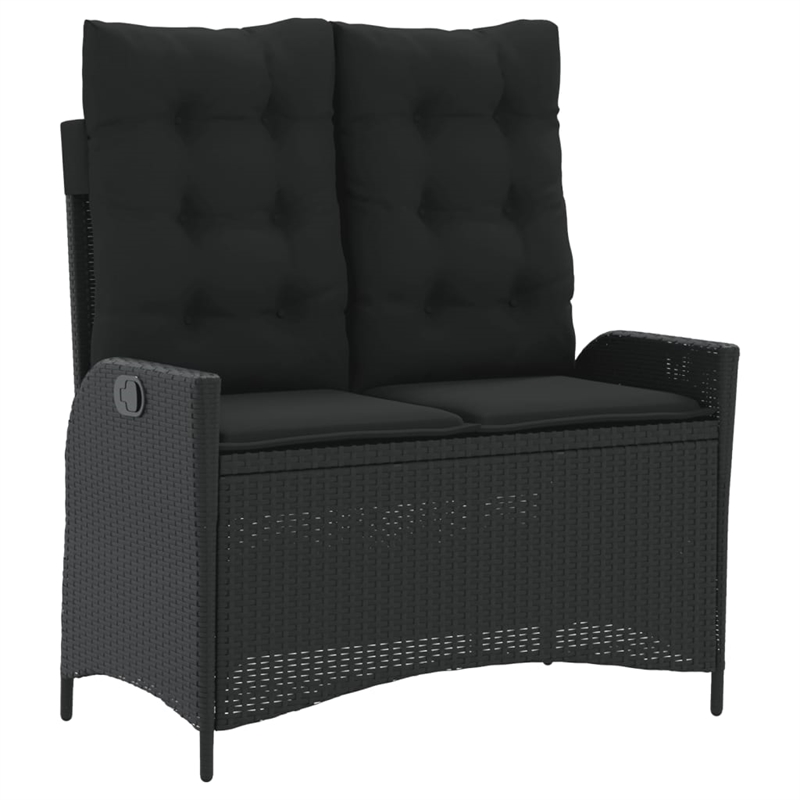vidaXL 2 Piece Rattan Garden Dining Set in Black and Brown