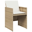 vidaXL 17 Piece Patio Dining Set in Beige