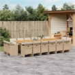vidaXL 17 Piece Patio Dining Set in Beige
