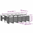 vidaXL 11 Piece Steel Patio Dining Set in White