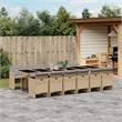 vidaXL Rattan Patio Dining Set in Beige