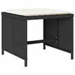 vidaXL 9 Piece Poly Rattan Patio Dining Set in Brown/Cream white/Black