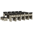 vidaXL 14-Seater Patio Dining Set in Anthracite/Light Gray