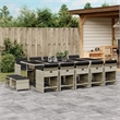 vidaXL 14-Seater Patio Dining Set in Anthracite/Light Gray