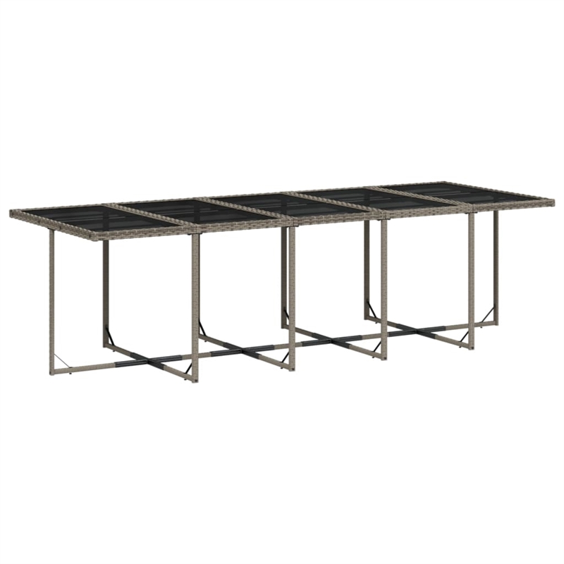 vidaXL Rattan Patio Dining Set in Black/Gray