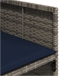 vidaXL Rattan Patio Dining Set in Black/Gray