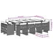 vidaXL Rattan Patio Dining Set in Black/Gray