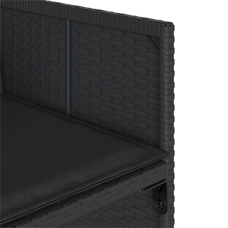 vidaXL Rattan Patio Dining Set in Black