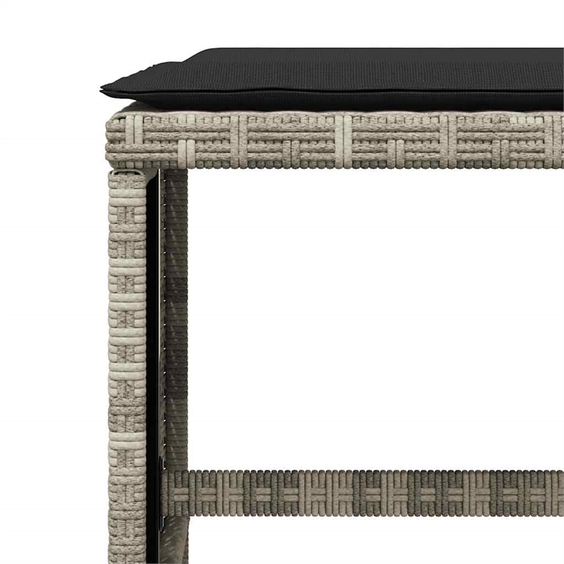 vidaXL 9 Piece Poly Rattan Garden Dining Set in Black/Anthracite/Light Gray