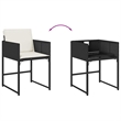 vidaXL 11 Piece Poly Rattan Garden Dining Set in Black and Brown