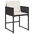 vidaXL 17 Piece Poly Rattan Garden Dining Set in Black/Cream White