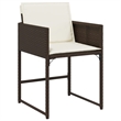 vidaXL 9 Piece Poly Rattan Garden Dining Set in Brown/Cream white/Black