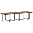 vidaXL 17 Piece Steel Patio Dining Set in Black