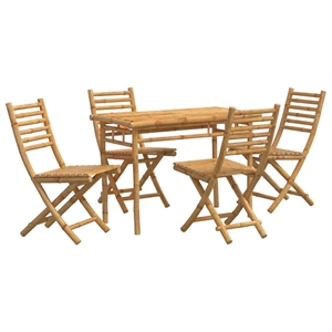 vidaXL Foldable Garden Dining Set in Brown