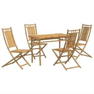 vidaXL 5 Piece Garden Dining Set in Brown