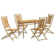 vidaXL 5 Piece Garden Dining Set in Brown