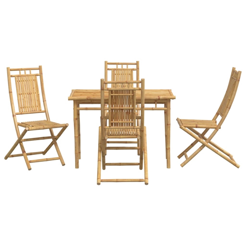 vidaXL 5 Piece Garden Dining Set in Brown