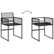 vidaXL 5 Piece Poly Rattan Garden Dining Set in Black