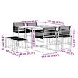 vidaXL 9 Piece Garden Dining Set in Black