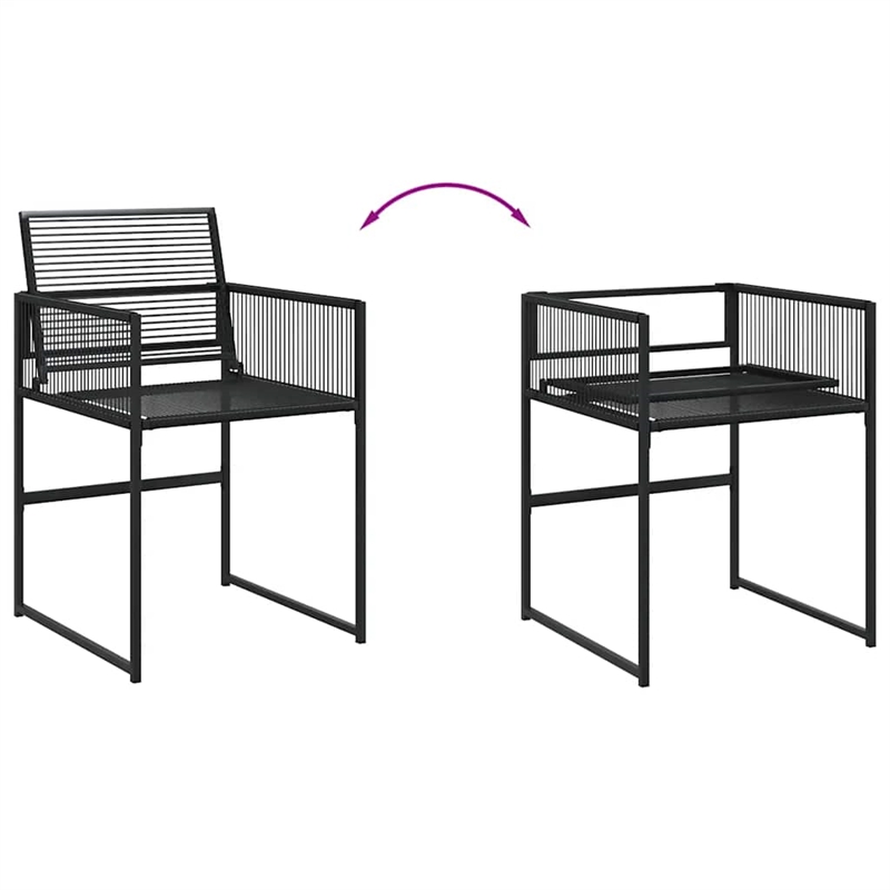 vidaXL 9 Piece Garden Dining Set in Black