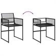 vidaXL 9 Piece Garden Dining Set in Black
