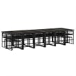 vidaXL 17 Piece Poly Rattan Garden Dining Set in Black