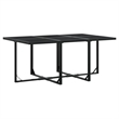 vidaXL 11 Piece Poly Rattan Garden Dining Set in Black/Cream White