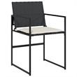 vidaXL 11 Piece Poly Rattan Garden Dining Set in Black/Cream White