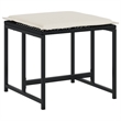 vidaXL 15 Piece Rattan Garden Dining Set in Black/Cream White