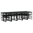 vidaXL 15 Piece Rattan Garden Dining Set in Black/Cream White