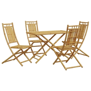vidaXL 5 Piece Garden Dining Set in Brown