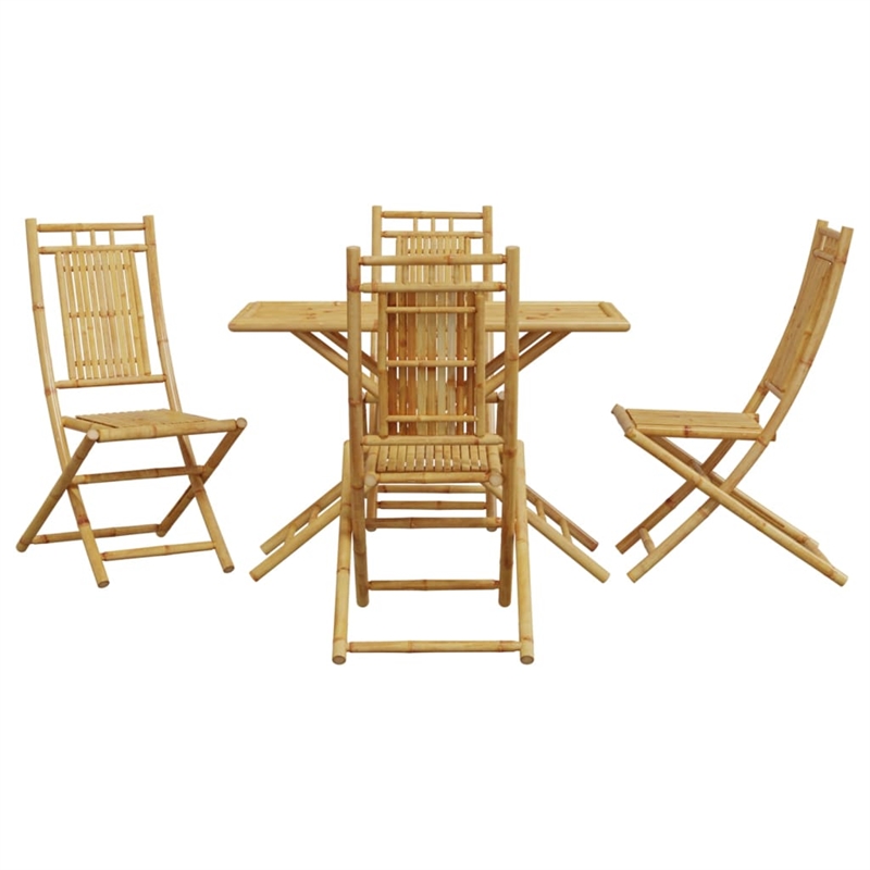 vidaXL 5 Piece Garden Dining Set in Brown