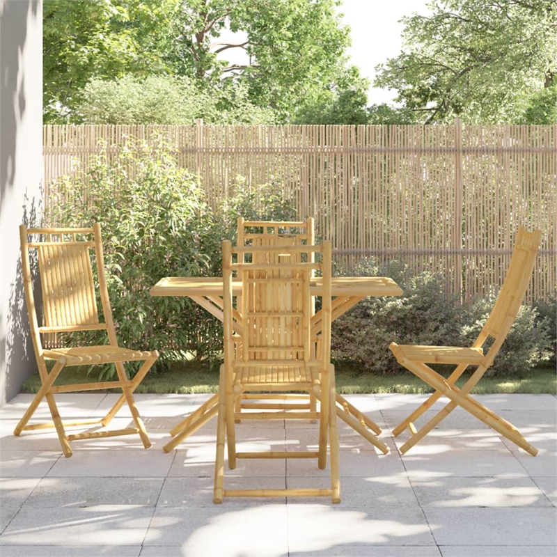 vidaXL 5 Piece Garden Dining Set in Brown