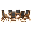 vidaXL Garden Dining Set in Black/Brown