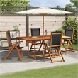 vidaXL 5 Piece Garden Dining Set in Brown