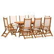 vidaXL 9 Piece Garden Dining Set in Brown