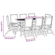 vidaXL 9 Piece Garden Dining Set in Brown