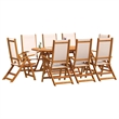 vidaXL 9 Piece Garden Dining Set in Brown