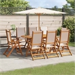 vidaXL 9 Piece Garden Dining Set in Brown