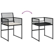 vidaXL 9 Piece Garden Dining Set in Black